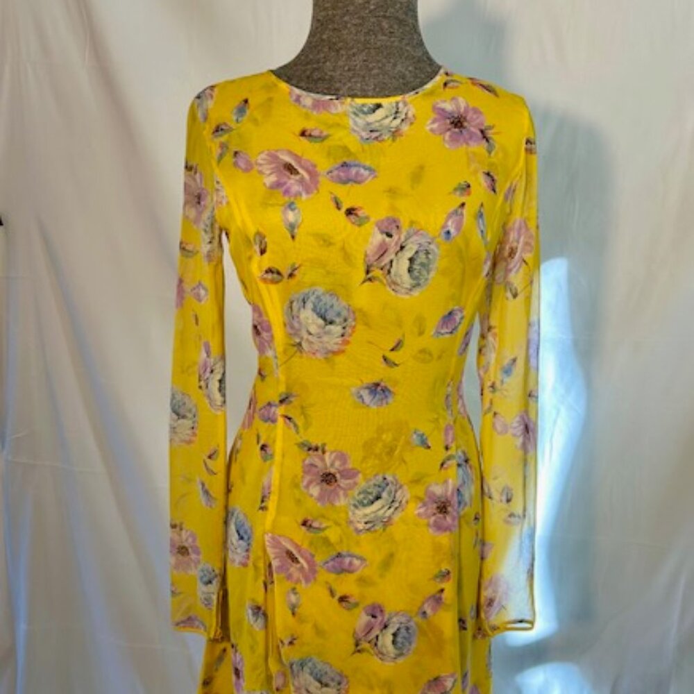 Yellow Silk Dress